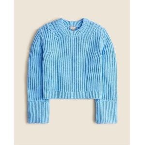 J. Crew Light Blue Women's Crew Neck Fisherman Sweater